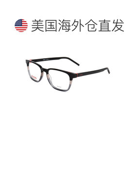 自营Hugo Boss Men's 52 mm Black Opticals - black grey 美国奥