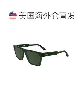 自营Lacoste Sunglasses Square Full Rim, Transparent Green Fr
