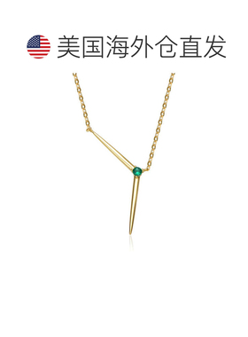 自营geneviveSterling Silver 14K Gold Plated with Colored Cub