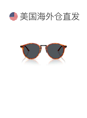 自营giorgio armani黑色0ar8250龟形圆形太阳镜-灰色 美国奥莱直