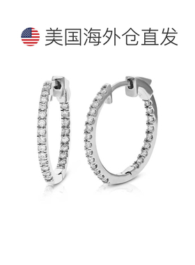 自营vir jewels1/2 cttw Lab Grown Diamond Hoops Earrings in