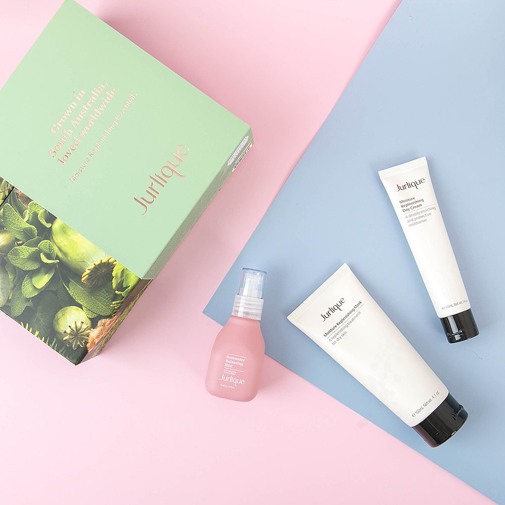 天猫国际美国直购美国直邮Jurlique茱莉蔻水润亮肤礼盒霜40ml面膜100ml花卉水30ml2