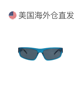 自营balenciaga方形框再生醋酸盐太阳镜-蓝色蓝色蓝色 美国奥莱直
