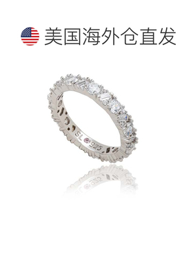 自营Suzy Levian Sterling Silver White Cubic Zirconia Round B
