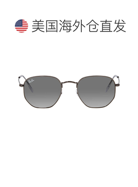 自营ray-ban雷朋六角形平面镜片灰色渐变几何男女通用太阳镜RB354