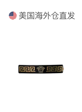 自营versace黑色亮面美杜莎徽章Barrette-黑色 美国奥莱直发