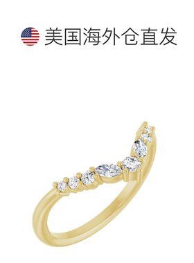 自营 pompeii31/4 克拉马眼形切割结婚戒指 周年纪念戒指 14k 实