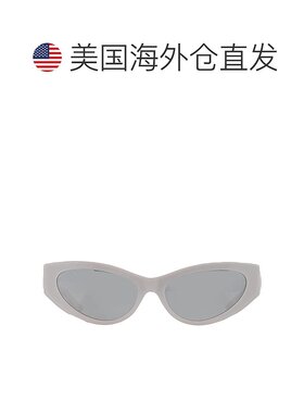 自营Versace Blue Mirror Silver Cat Eye Ladies Sunglasses VE4
