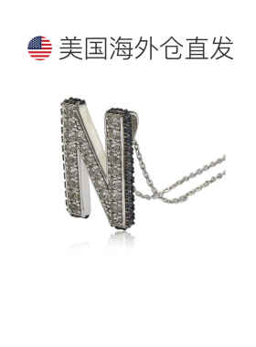 自营Suzy Levian 纯银蓝宝石和钻石装饰字母吊坠 - 蓝色 美国奥莱