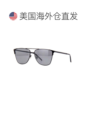 自营Saint Laurent Sunglasses Square Full Rim, Black Frame An