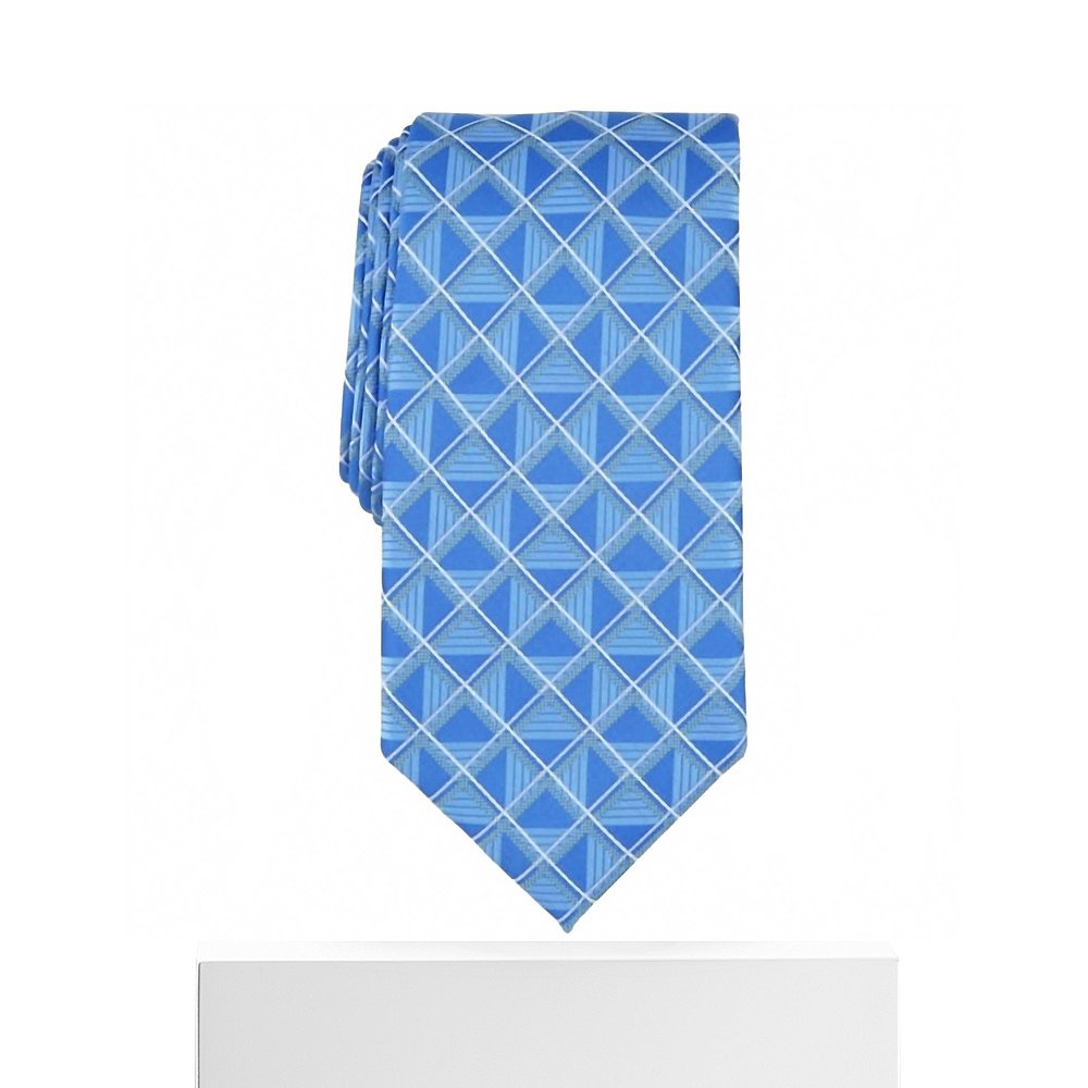 自营perry ellis男式卡门格子领带蓝-蓝色 美国奥莱直发 - 图3