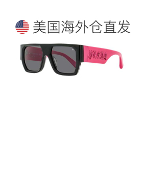 自营Philipp Plein男式大太阳镜SPP094M 700F黑色/粉色54mm-700F
