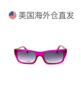 自营alain mikli紫色A0641大胆矩形太阳镜-粉红色 美国奥莱直发