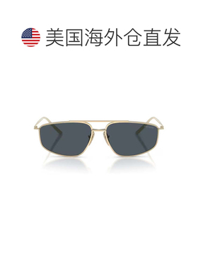 自营prada金色PR C51S几何金属太阳镜-灰色 美国奥莱直发