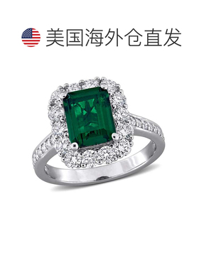 自营Mimi & Max Lab-Grown Diamond Halo and Created Gemstone R