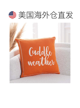 自营safavieh拥抱天气枕头 - 橙色/自然色 美国奥莱直发