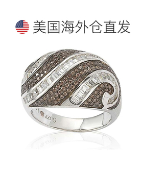 自营Suzy Levian Sterling Silver Pave and Channel-set White a