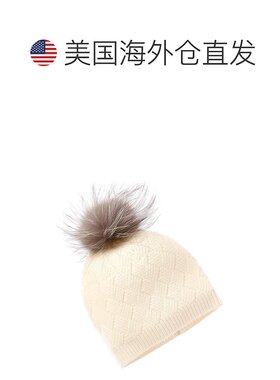自营Amicale Cashmere Basketweave Rib Cashmere Hat - beige