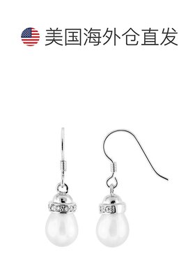 自营splendid pearls悬垂牧羊人钩 7.5-8 毫米珍珠耳环 - 白色 美