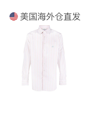 自营Etro Men's Striped Shirt With Embroidery - grey 美国奥莱