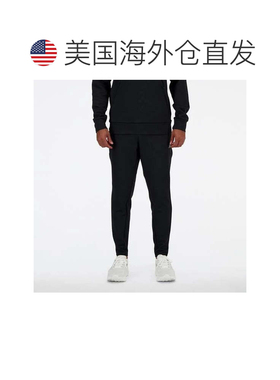 自营Men's New Balance Tech Knit Pants  Black Tapered Leg Ath