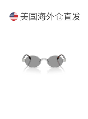 自营miu miu0mu B51s Oval-Shaped Sunglasses - grey 美国奥莱直