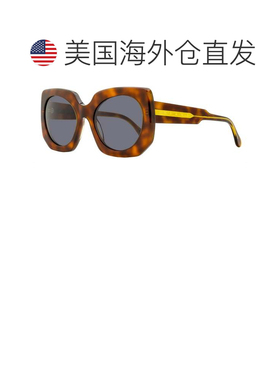 自营Marni女式方形太阳镜水母湖BZU金发哈瓦那56mm-BZU 美国奥莱