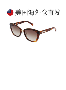 自营Longchamp 女士 LO687S-214 时尚哈瓦那太阳镜 - 棕色 美国奥