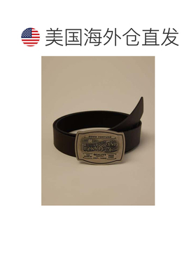 自营lucky brand幸运品牌扣板-黑色 皮带 美国奥莱直发