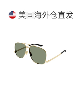 自营saint laurentSL653/F LEON 003金色/绿色-金色 美国奥莱直发
