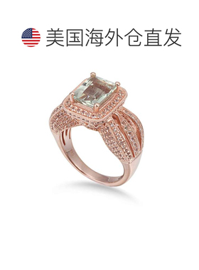 自营Suzy Levian 纯银 4.6 cttw 绿色紫水晶戒指 - 绿色 美国奥莱