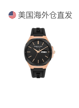 自营Kenneth Cole Men's Classic 43mm Quartz Watch - black 美