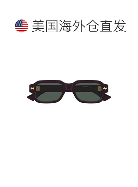自营bottega venetaBv1442s矩形框架太阳镜-黑色 美国奥莱直发