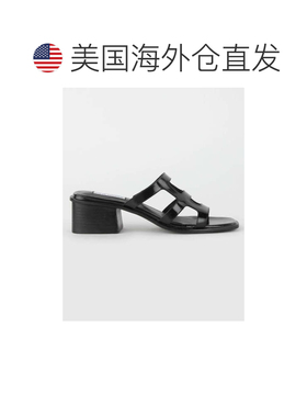 自营Men's Steve Madden Princess Sandals  Black Leather Slip