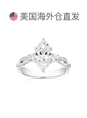 自营vir jewels2.85 ctw Marquise Lab Grown Diamond 3 Stone En