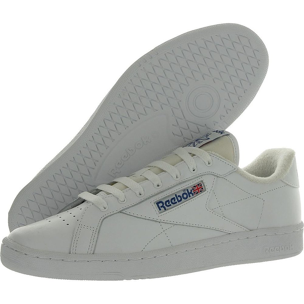 自营 reebokCLUB C GROUNDS 女士皮革训练跑步和训练鞋 - 白色/蓝 - 图2