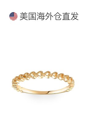 pompeii3心形可叠戴女士结婚戒指，白金、玫瑰金或黄金 - 10k 黄