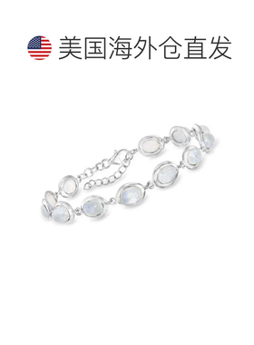 自营ross-simons925 纯银罗斯-西蒙斯月光石手链 - 7 英寸 美国奥