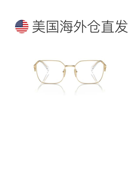 自营prada0pr A51v Geometric Metal Frame Gold Sunglasses - wh