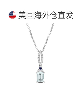 自营 925 纯银 Mimi & Max 1 克拉 TGW 八角形海蓝宝石蓝色蓝宝石