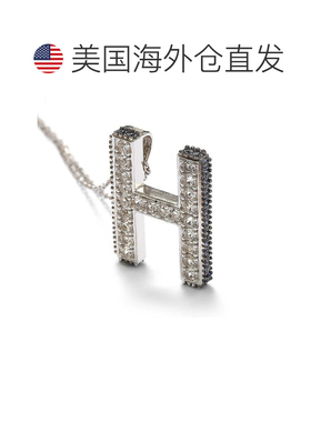 自营Suzy Levian 纯银蓝宝石和钻石装饰字母吊坠 - 蓝色 美国奥莱