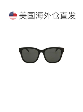 自营saint laurent方形醋酸板材太阳镜-黑色黑色灰色 美国奥莱直