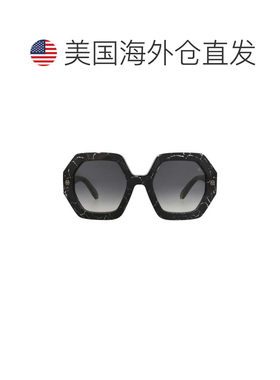 自营philipp pleinRound-Frame Injection Sunglasses - black bl