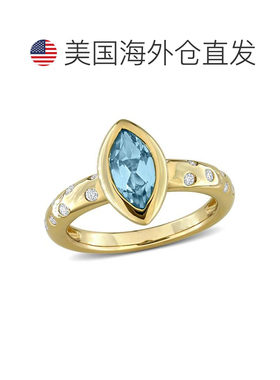 自营Mimi & Max 5/8ct TGW Amethyst and 1/4ct TW Diamond Ring