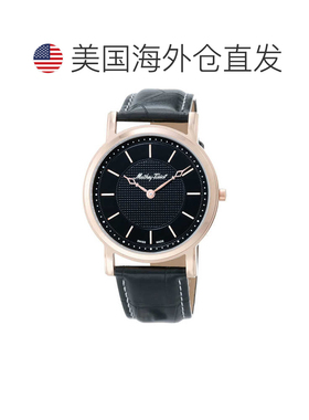 自营Mathey Tissot Men's City Black dial Watch - black 美国奥