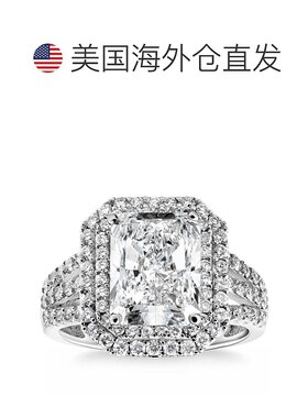 自营 pompeii3经认证的 4 1/2 克拉明亮式切割钻石订婚戒指 14k