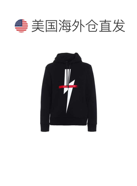 自营Neil Barrett Cotton Men's Sweatshirt - black 美国奥莱直