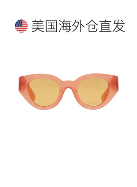 自营Burberry Meadow Orange Cat Eye Ladies Sunglasses BE4390F