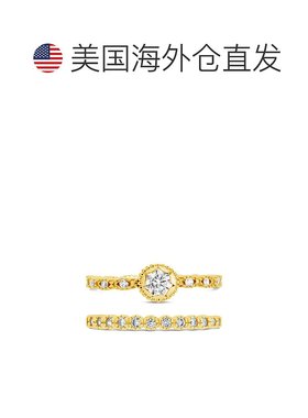 sterling foreverBeatrice 叠戴戒指套装 - 金色 【美国奥莱】直