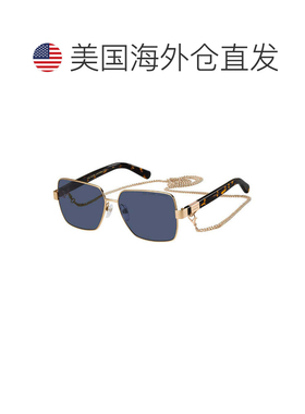 自营marc jacobsMARC 495/S 0DDB KU金铜与金链/蓝色Avio-金铜与